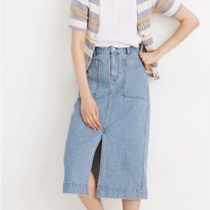 Madewell Stretch Denim Slit Straight